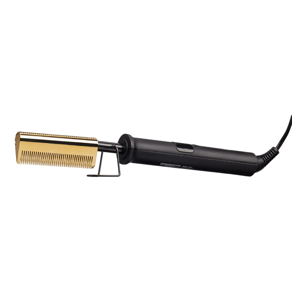 Red By Kiss Double Side Teeth Hot Comb Hair Straightener 450 Degrees