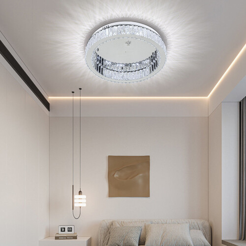 Living And Home (Round) Modern Crystal Ceiling Light Wider Illumination Range