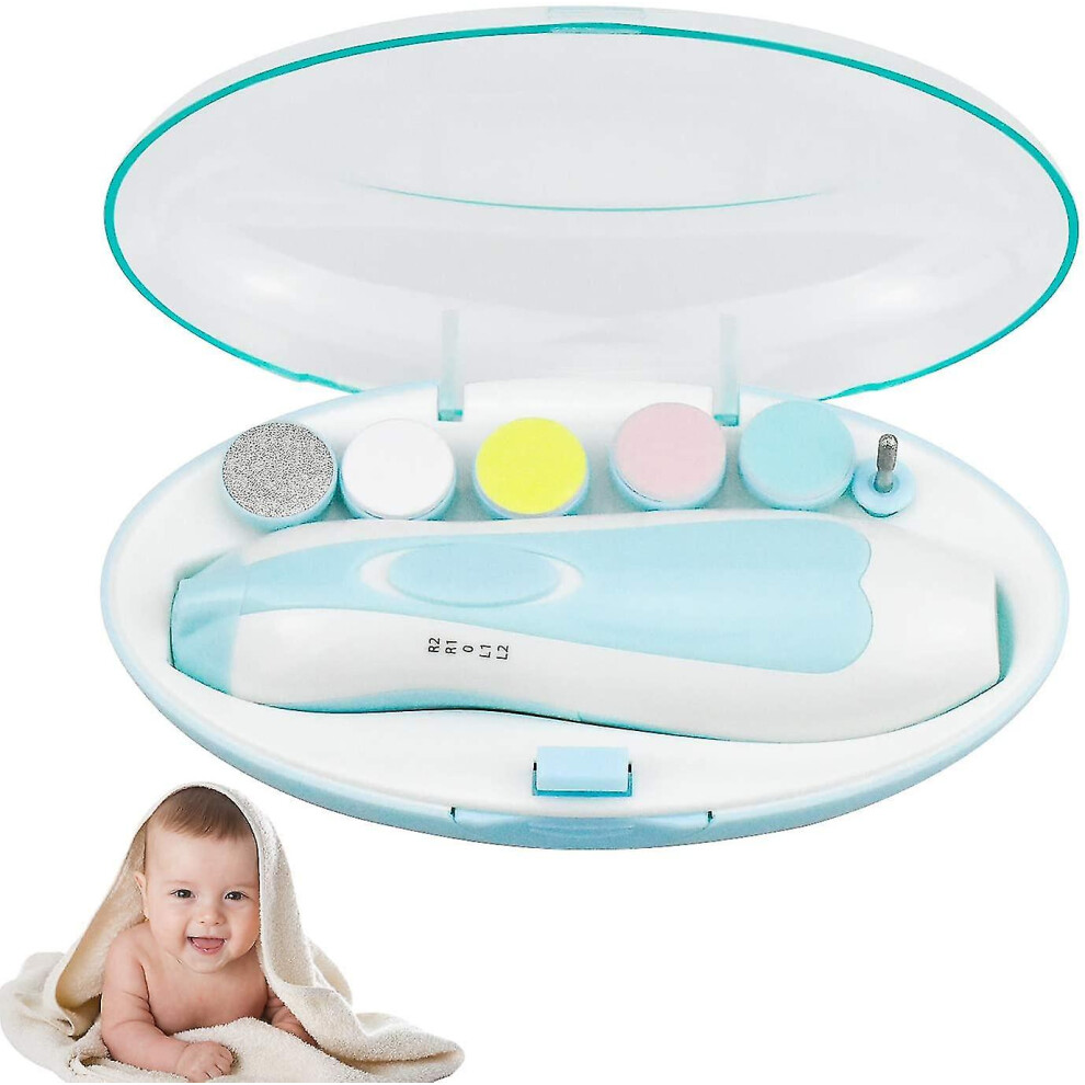 Electric Baby Nail File Baby Nail Trimmer Baby Nail Buffer Silent 6 In 1 Electric Baby Nail Clipper Light