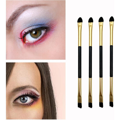 Eyeshadow Applicators 10pcs Double-ended Eyeshadow Brushes Reused Eye Shadow Sponge Applicator Long Handle Eye Make-up Tools 1