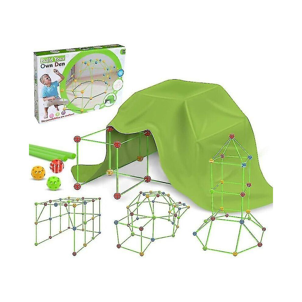 Children's Tent , Diy Compatible Witht Children's Hut Building Kit, Castle Tunnel Tent Toy, Indoor O-image-OPC-PDX5ZCZ-NEW