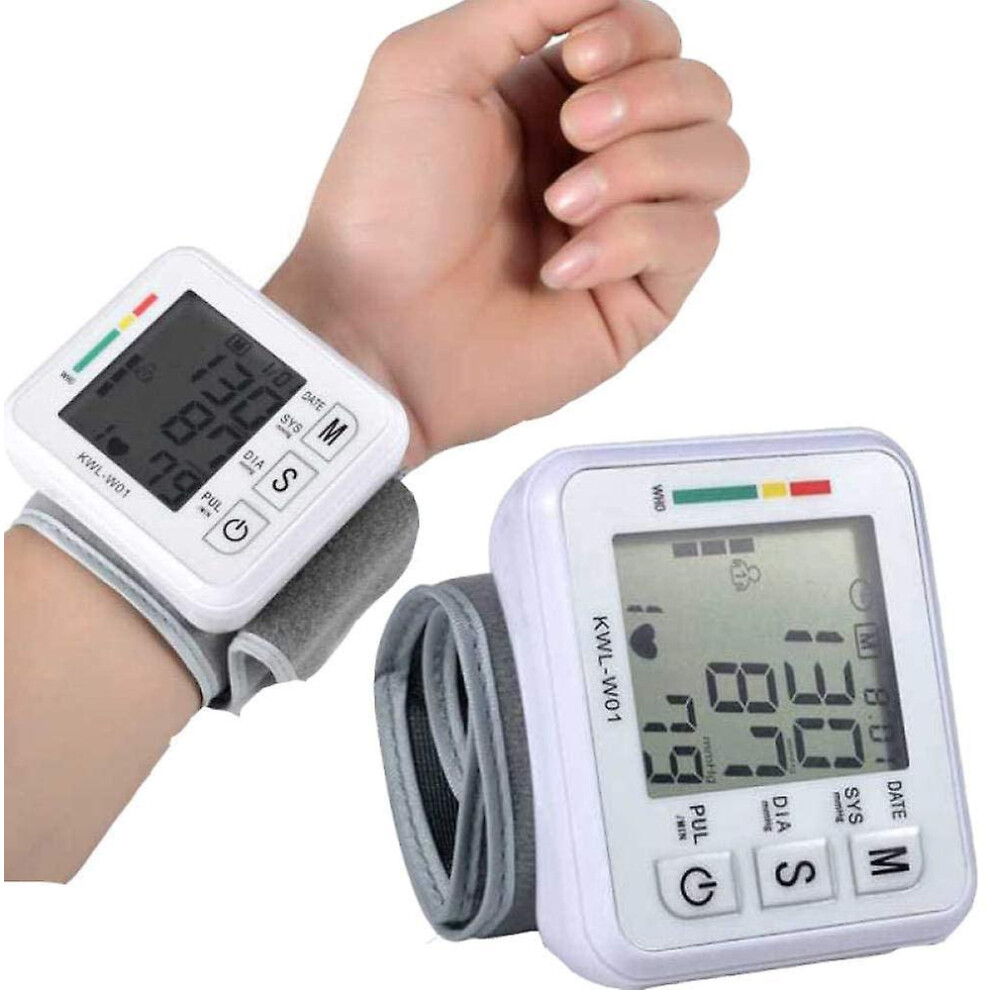 Blood Pressure Monitor, With Adjustable Bracelet And Lcd Display
