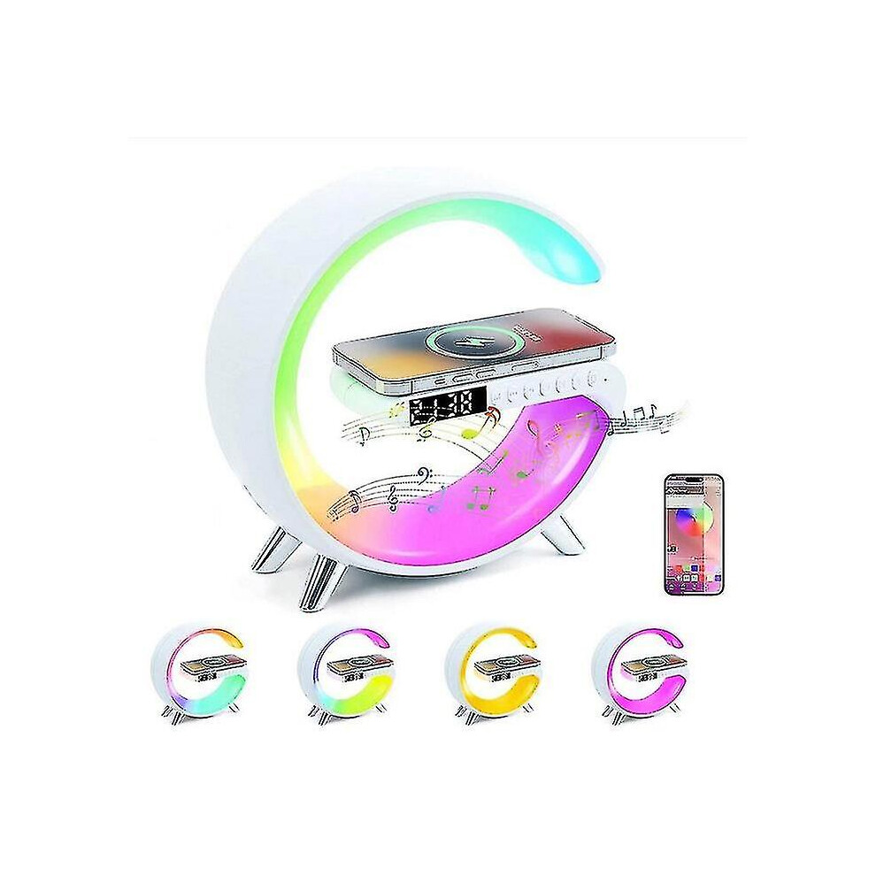 Rhythm Rgb Light Bar Smart Light Led Night Lights Sunrise Wake-up Lamp Polars Lamps Alarm Clock App Control Intelligent Atmosphere Bluetooths Speaker