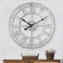 OPENED BOXES NEVER USED HAITANG Large Metal Iron Retro Wall Clock Silet
