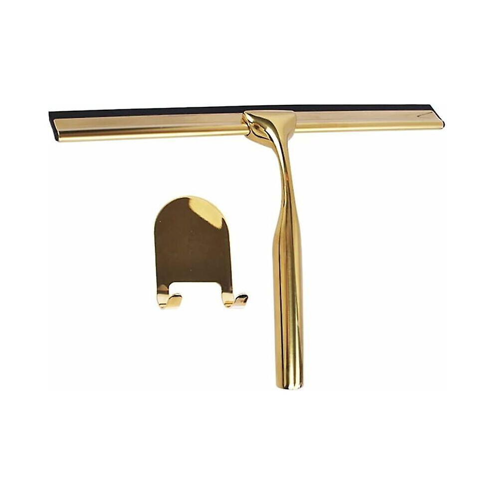 Stainless Steel Shower Scraper Glass Window Scraper Bathroom Scraper Non-slip Door Mirror Car Glass Cutting Handle With Hook, Golden Shower Scraper (g