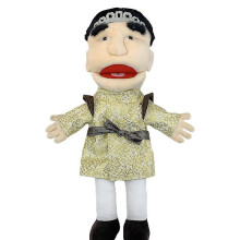 (D) Plush Hat Game Toy Boy Girl Cartoon Hand Puppet Plushie Doll Talk Show Party
