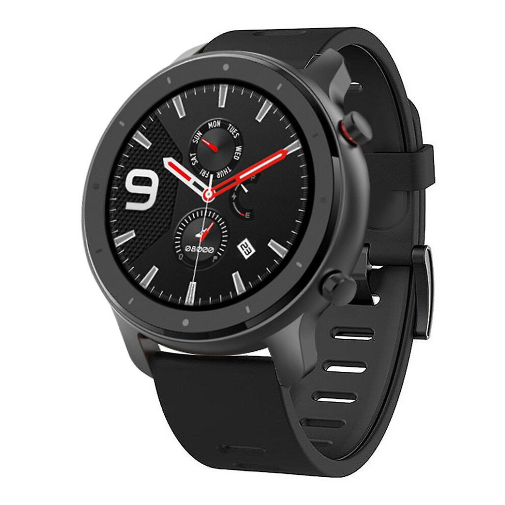 (Black) Replacement Sport Silicone Watch Band Wrist Strap For Amazfit Gtr 47Mm Black 3010291260837