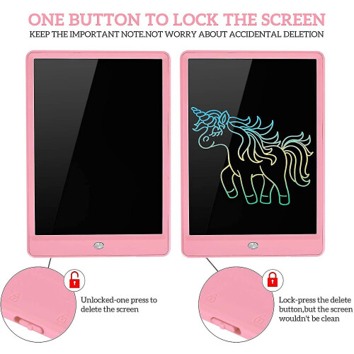 Lcd Writing Tablet Erasable Doodle Board Kids Reusable Drawing Pads Small Blackboard 1