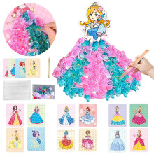 (C) Creative Diy Poke Art Fabric Puzzle Puncture Painting Poking Drawing Boards Kits