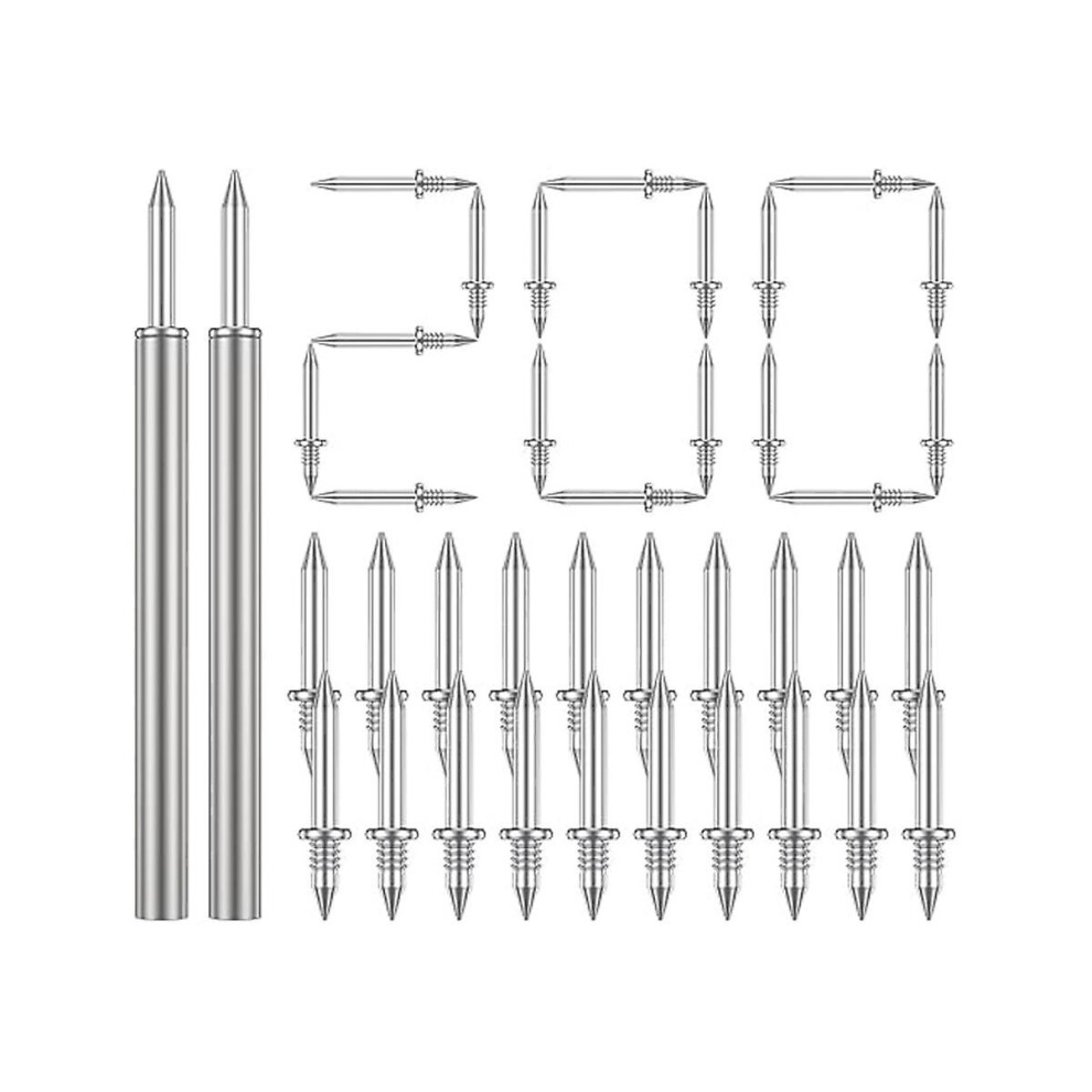 200 Pcs Double-head Skirting Thread Seamless Nail,rust-proof No Trace Skirting Thread Screws Set With 2 Rods, With Nail