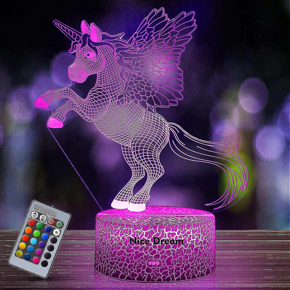 Unicorn Gifts For Girls, Unicorn Night Lamp With Remote, 16 Colors Changing Unicorn Toys Birth Light