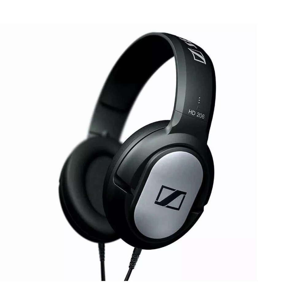 Sennheiser Hd 206 Stereo Wired Headphones Earphones Over Ear Black/Silver 9052498682788