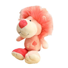 (S Lion) Animal Plush Doll Cute Pink Color Bunny Puppy Elephant Lion Doll Plushies Sofa Decoration PP Cotton