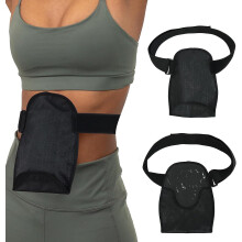 (Black) Women Men Waterproof Adjustable Lightweight Ostomy Bag Cover Portable For Stoma