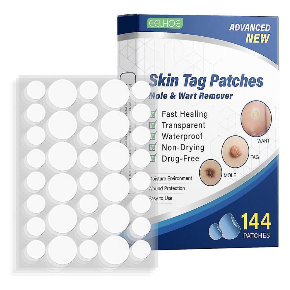 Best Discount-new 144 Warts Remover Patch Treating Acne Patch Removing Wart Moles And Skin Tags Pain-free White Herbal Essence