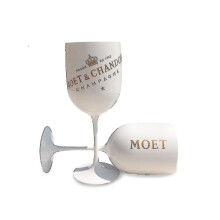 2pcs White Champagne Glass For Moet Plastic Champagne Coupes Cocktail Glass Wine Cup Goblet Wine Glass Champagne Flutes For Party