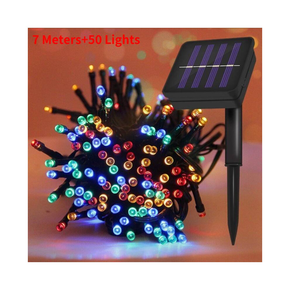 (Colour, 700Cm/275.59In) Christmas Garland Led Fairy Outdoor Solar Powered String S 8 Mode Light