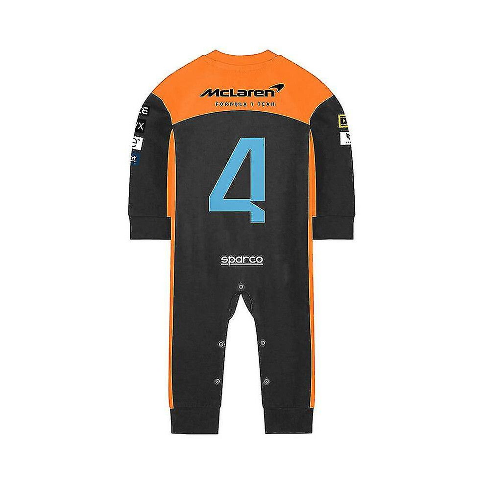 (WCLTY-202, 4T) Tib 2023 New Season F1 Mclaren Baby Jumpsuit Formula One Team Racing Car Gulf Boy Girl Kids Romper Spring Cool Babies Clothes