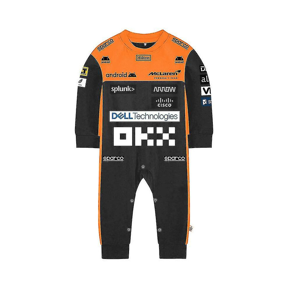 (WCLTY-200, 9M) Tib 2023 New Season F1 Mclaren Baby Jumpsuit Formula One Team Racing Car Gulf Boy Girl Kids Romper Spring Cool Babies Clothes