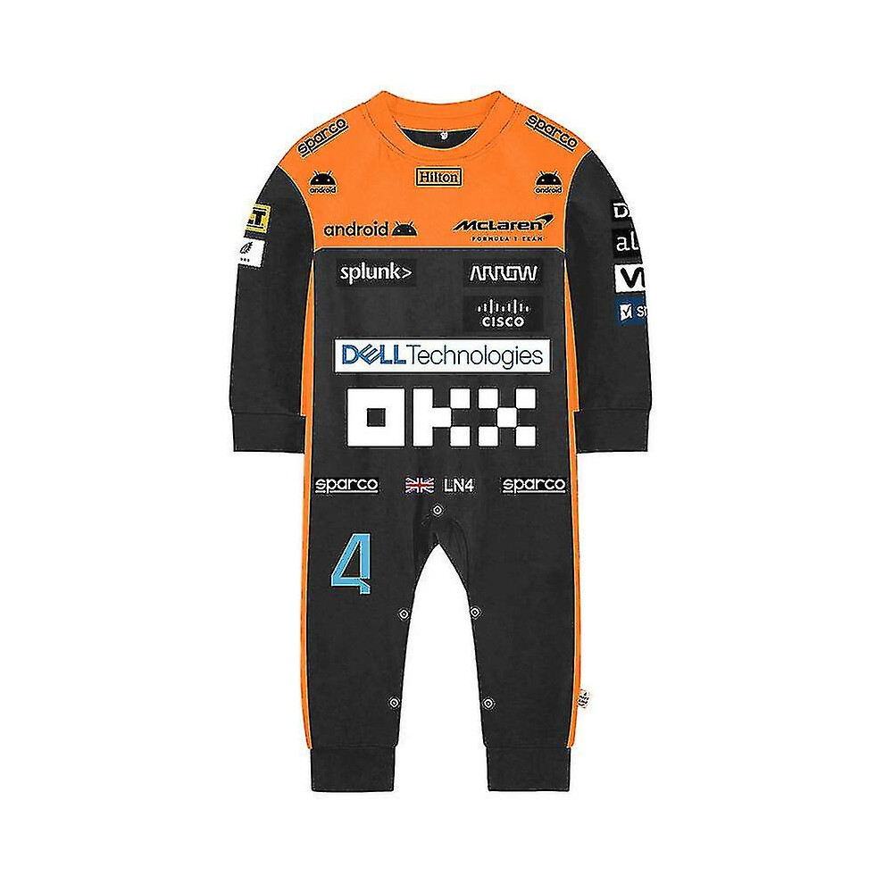 (WCLTY-201, 18M) Tib 2023 New Season F1 Mclaren Baby Jumpsuit Formula One Team Racing Car Gulf Boy Girl Kids Romper Spring Cool Babies Clothes