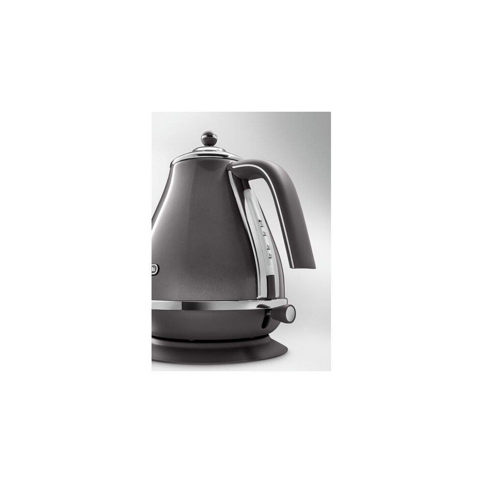 DeLonghi KBOT3001.GY Jug Kettle Icona Metallics Anti-limescale Filter Grey