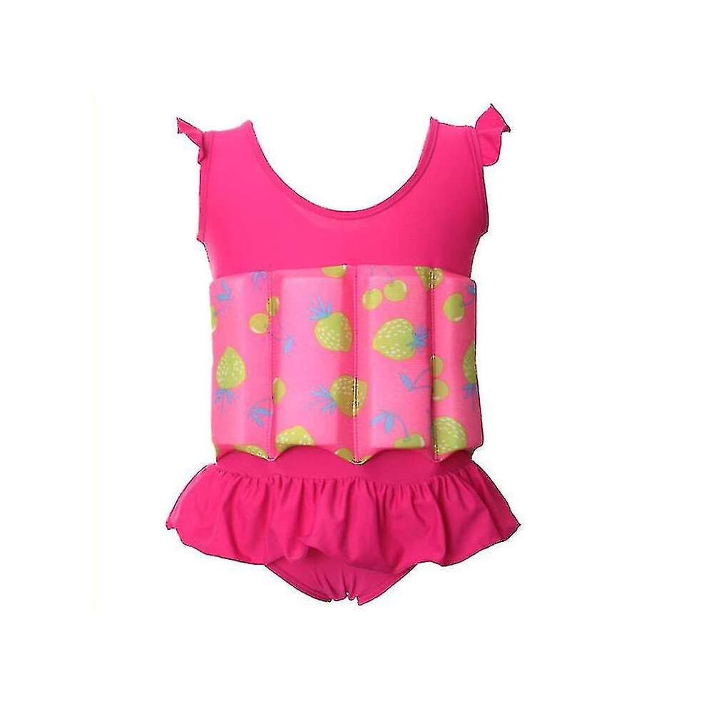 (Rose Red, XL) Floating Buoyancy Swimsuits One Piece Float Suit Swimwear For Kids-image-OPC-PDX72F8-NEW
