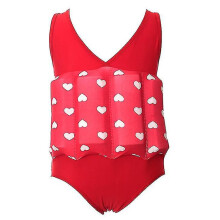(Red, XL) Floating Buoyancy Swimsuits One Piece Float Suit Swimwear For Kids