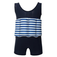 (Blue, L) Floating Buoyancy Swimsuits One Piece Float Suit Swimwear For Kids