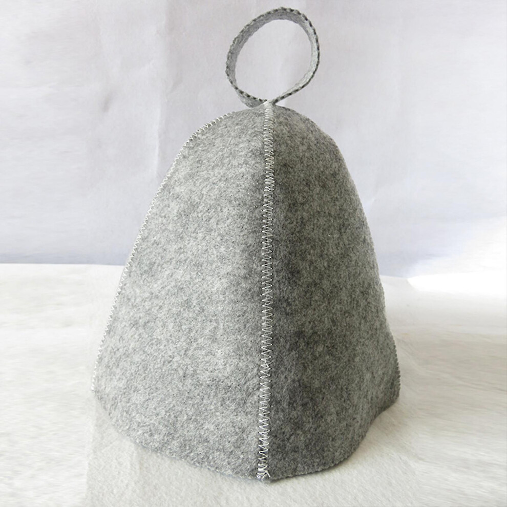 (gray, 1 pcs) Sauna Hat Grey Felt Cap Swimming Cap Shower Cap Accessories For Men And Women Shower Sauna Head Protection, Lightweight And Breathable