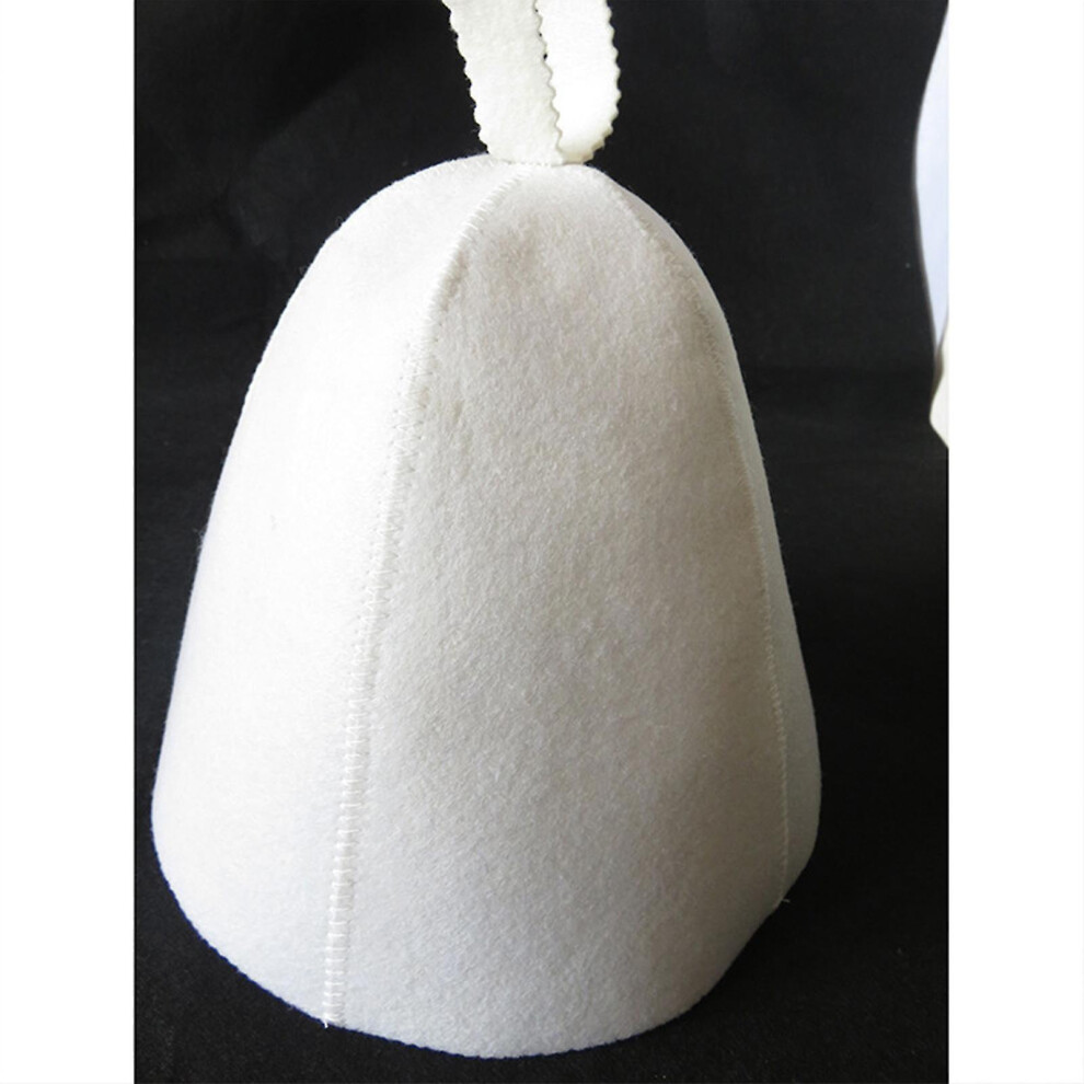(white, 1 pcs) Sauna Hat Grey Felt Cap Swimming Cap Shower Cap Accessories For Men And Women Shower Sauna Head Protection, Lightweight And Breathable