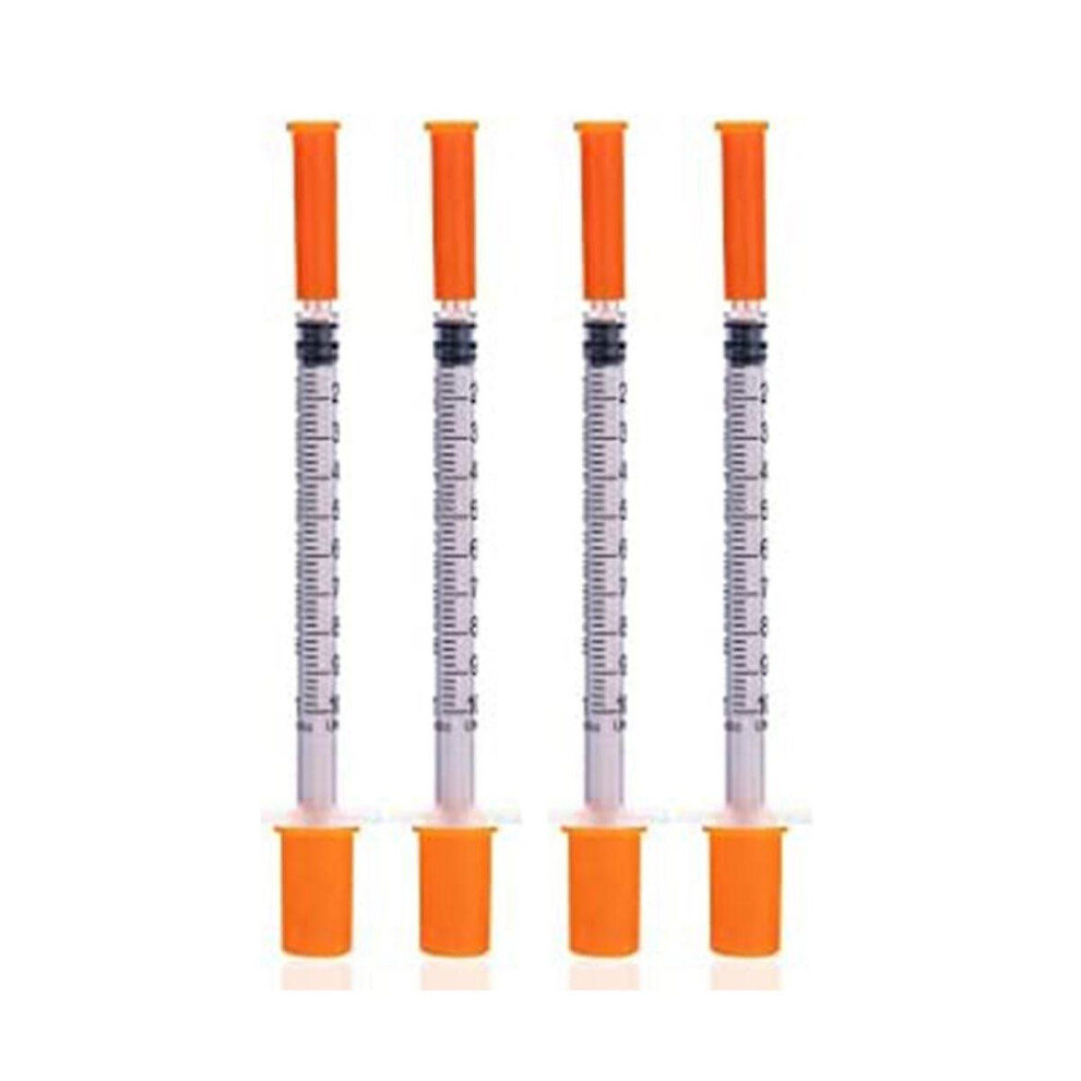 100 Pack 30g 1cc 1/2inch Syringe With Needle - Disposable Individual Package
