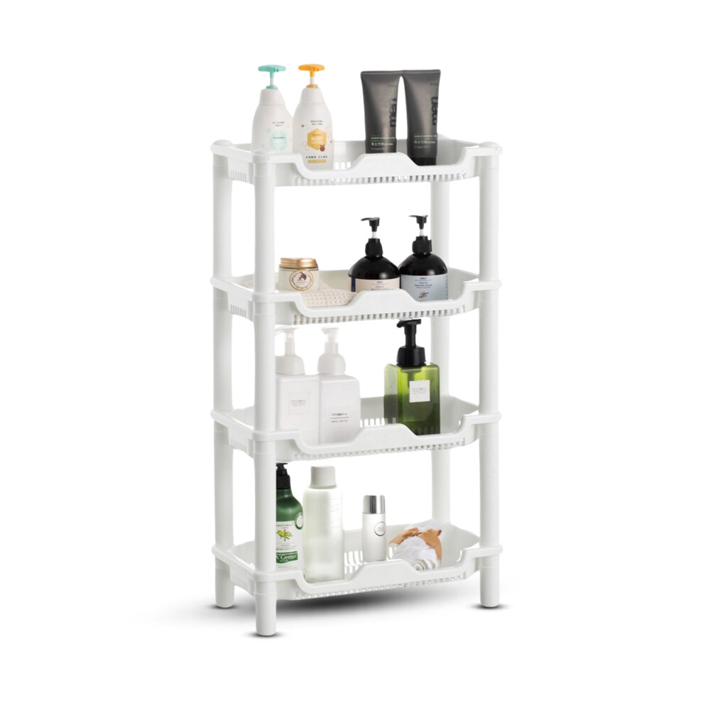 4 Tier Corner Shower Caddy Standing Shelf Rack Bathroom Storage Unit