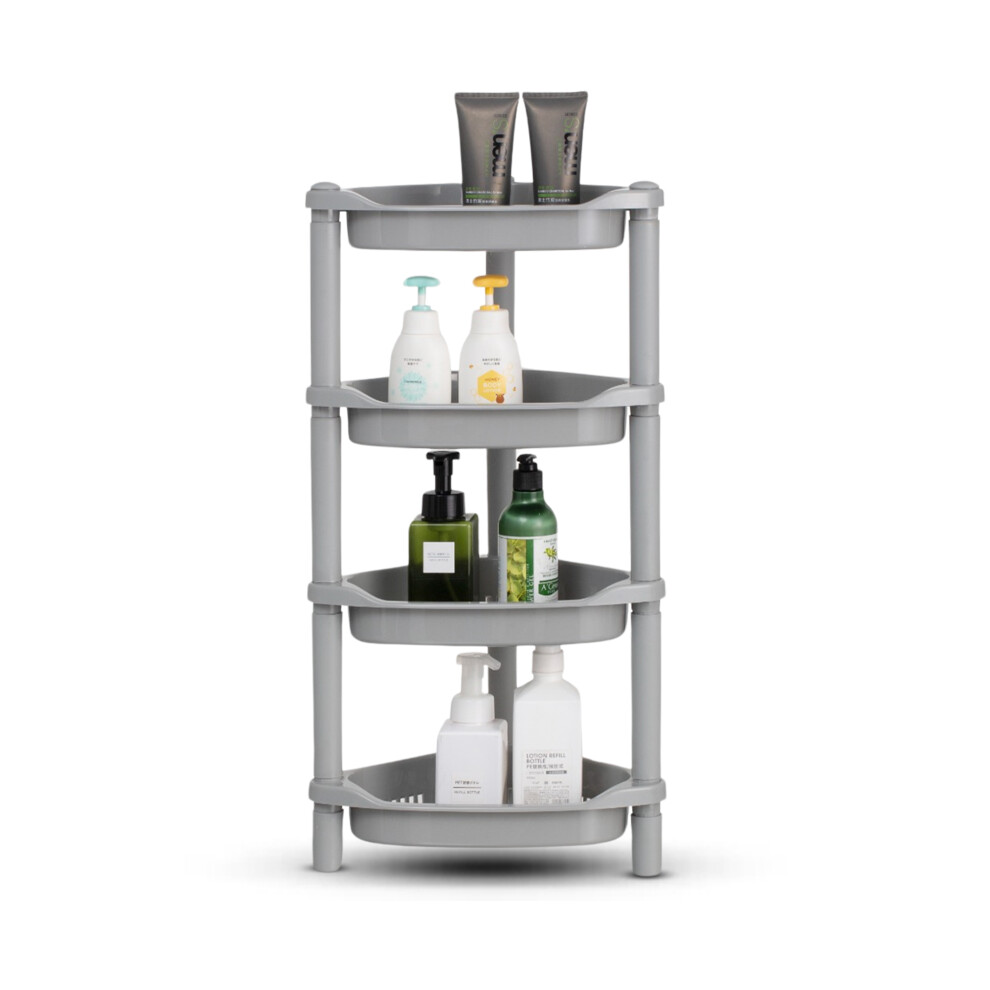 4 Tier Corner Shower Caddy Standing Shelf Rack Bathroom Storage Unit