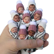 Reborn Baby Dolls: Tiny Resin Sleeping Baby Figurines for Baby Showers and Party Favors – Small King Cake Babies