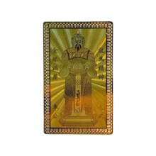 Wealth Talisman Gold Card Hong Che Kung Temple Grand General Thai Elephant God Thao Vetsuwan Buddha Amulet Gold Card