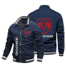(4, 4XL) Spring And Autumn High Quality Men's Jacket Trend New Dodge Car Logo Printe