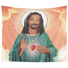 (70X90in) Hip-hop Rapper Poster Home Decor Snoop Dogg Tapestry,jesus Tapestry Poster Rapper Wall Hanging Pophome Decor