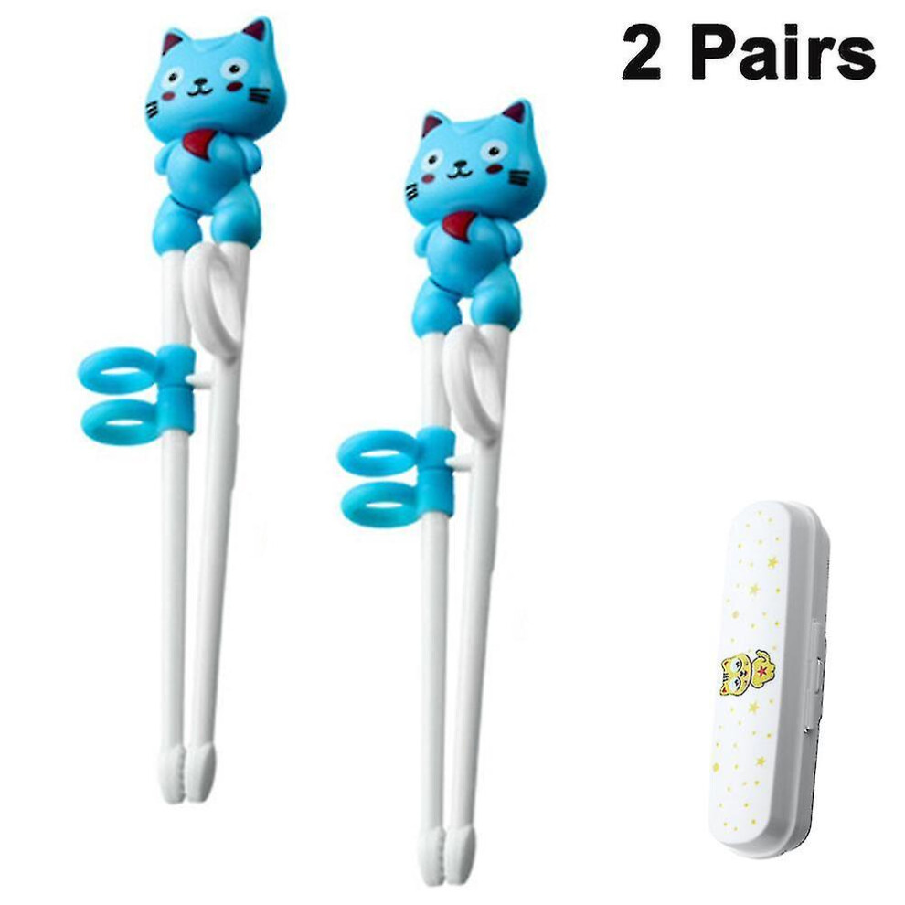 Chopsticks For Kids,learning Chopstick Helper,stainless Steel Reusable Kids Chopsticks For Learning And Training,2 Pairs Of Chopsticks