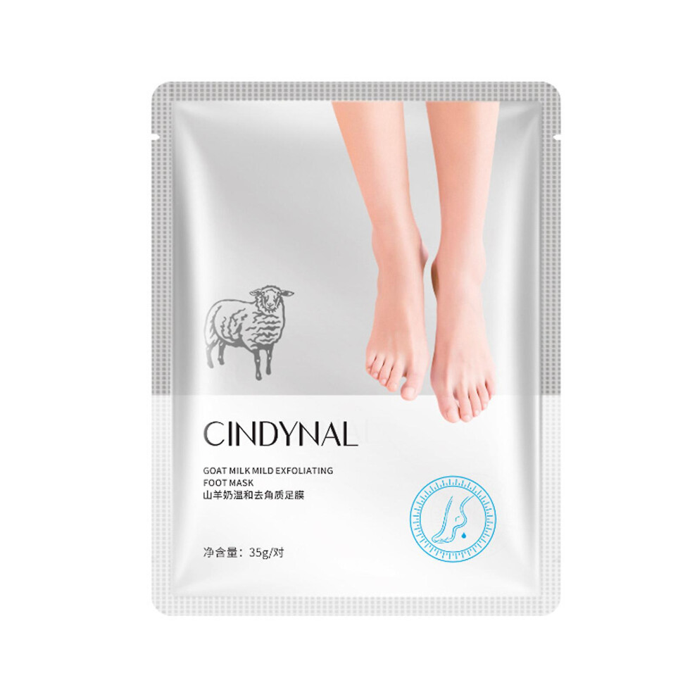 20pcs Goat Milk Foot Mask Foot Care Skin Brightening Mask For Removing Feet Dry Dead Skin