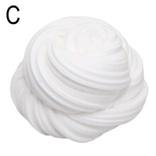 (White) Creative Slime Toys Colorful Fluffy Foam Clay Safe Non Toxic Decompression Cotton Butter Mud Children's Toys