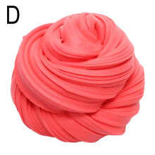 (Red) Creative Slime Toys Colorful Fluffy Foam Clay Safe Non Toxic Decompression Cotton Butter Mud Children's Toys