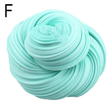 (Green) Creative Slime Toys Colorful Fluffy Foam Clay Safe Non Toxic Decompression Cotton Butter Mud Children's Toys