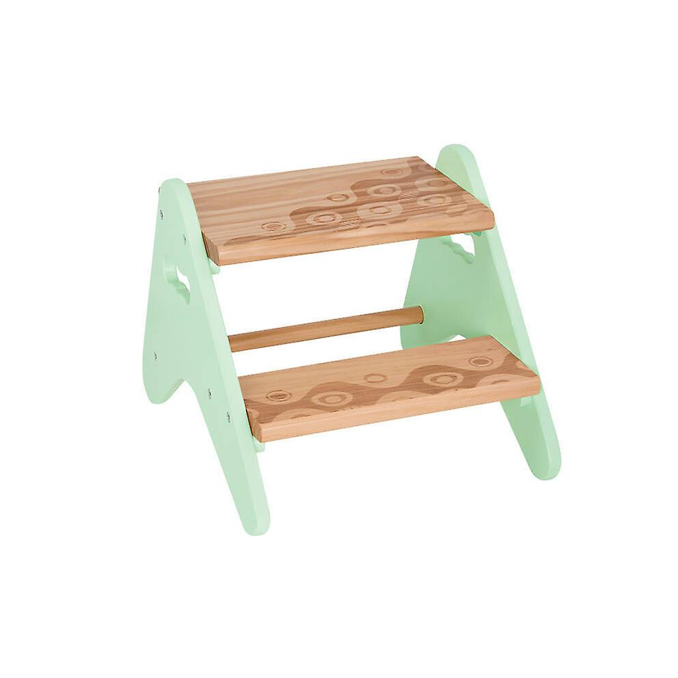 Marchepied En Bois  Escabeau Deux Marches Pour Enfants 2 Ans Et Plus (de Couleur Bois Naturel