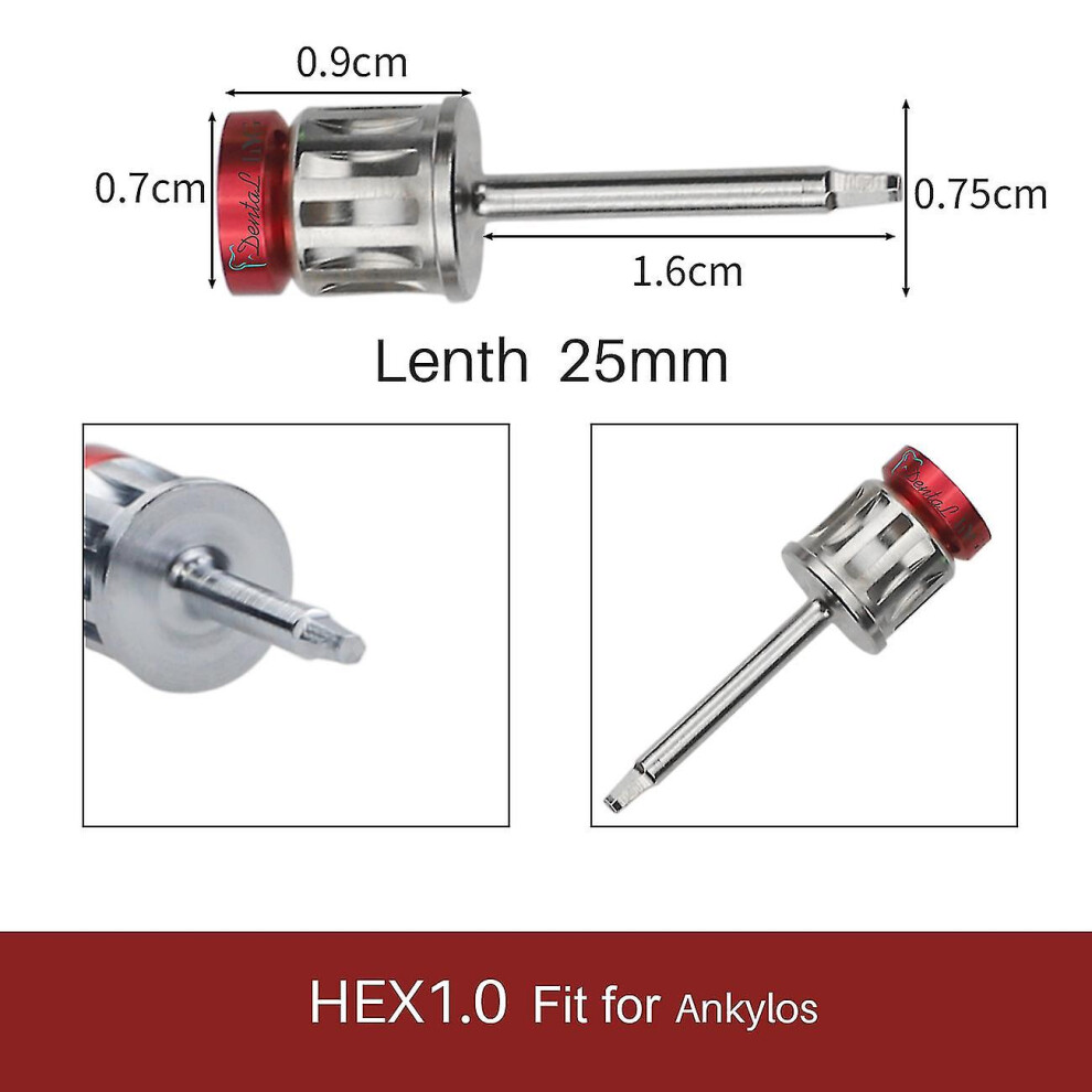 (L 1PC HEX1.0) Dental Universal Implant Torque Screwdrivers Wrench Dental Implant Restoration Tool Kit 10-70ncm