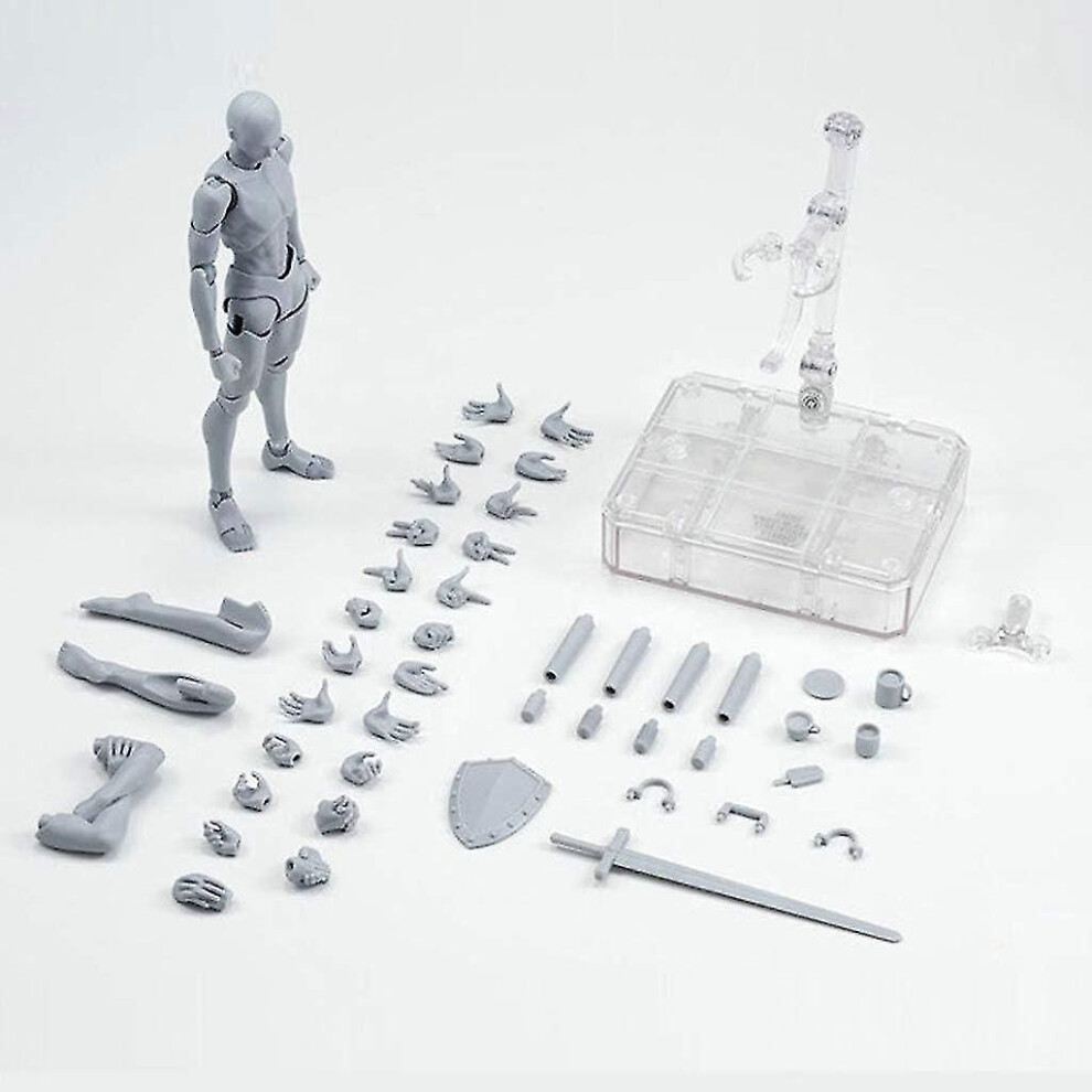 (Male, 8.3 x 7.2 x 1.6 inches) Action Figure Drawing Model, Drawing Figures For Artists Action Figure Model Human Mannequin Man Woman Kits For Sketching, Painting, Drawing, Artist,