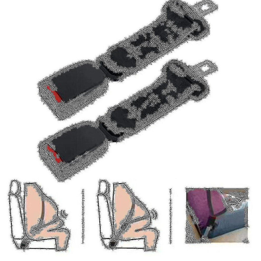 (, 2Pcs 27Cm) Seat Belts 2 Pack Universal Car Seat Belt Extender Adjustable Seat Belt Extension Strap 24-36Cm Beige 3010291364917