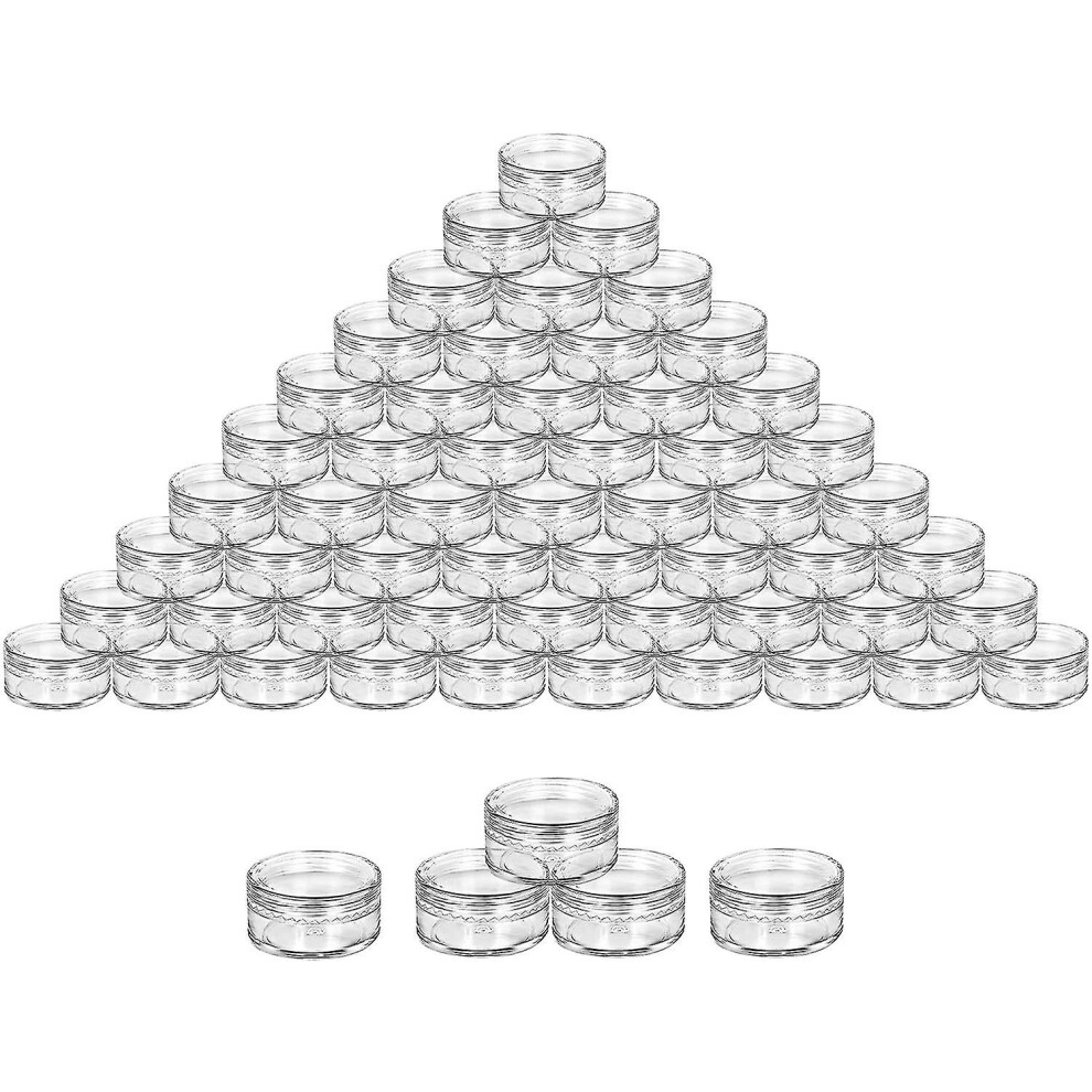 50 Pieces Cosmetic Container 5g/5ml Clear Plastic Empty Cosmetic Container Small Jars,empty Plastic Jars Cosmetic Jars With Clear Diy Containers