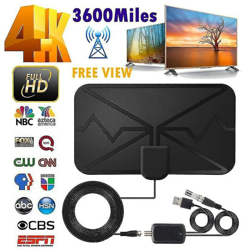 3600 Miles Tv Antenna Upgraded Newest Hdtv Indoor Digital Amplified 4k 1080p