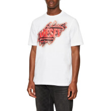 (White, 2XL) DIESEL T JUST E43 Mens T Shirts Cotton Summer Tee