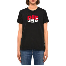 (Black, XL) DIESEL T SILY V23 Womens T Shirts Summer Tee